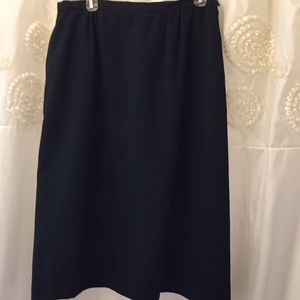 Vintage Petite Black Pencil Skirt